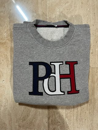 Pedro del Hierro Sudadera Gris Logo Bordado Size L