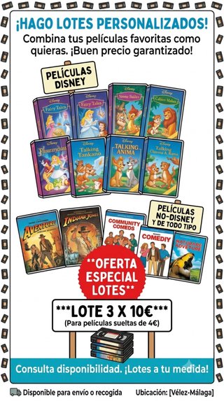 LOTE DE VHS 3X10€