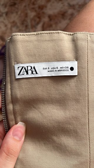 Top Zara Beige con Cinturón