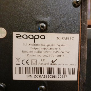 Sistema de Sonido Zaapa PC 5.1