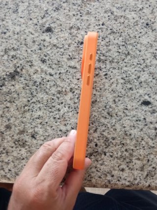 Funda iPhone 14 Pro Naranja Transparente