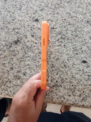 Funda iPhone 14 Pro Naranja Transparente