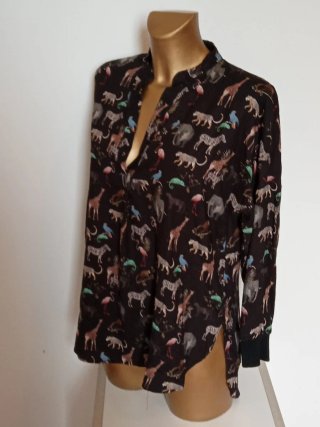 Camicia Zara Stampa Animali Taglia S