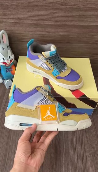 Nike Air Jordan 4 Viola Giallo