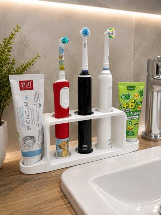 Soporte Cepillos Dientes Eléctricos Negro