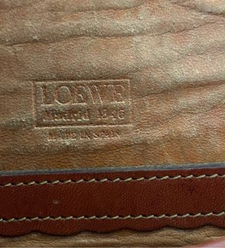 Bolso Loewe Vintage Marrón y Verde Oliva