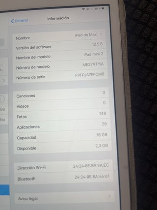 Apple iPad mini Blanco