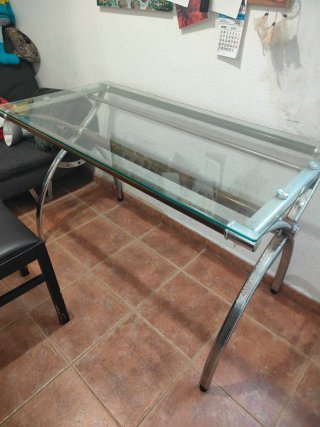 Mesa de estudio solo cristal, para poner 4 patas