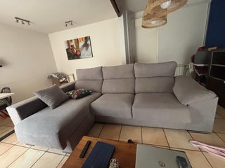 Sofá modular gris 1 año de uso
