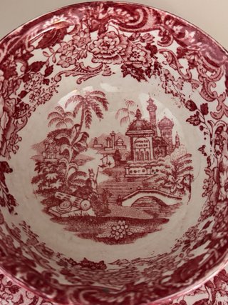 Taza grande La Cartuja de Sevilla con plato