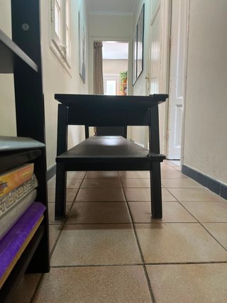 Banqueta mueble negro madera