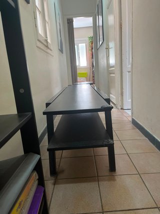 Banqueta mueble negro madera