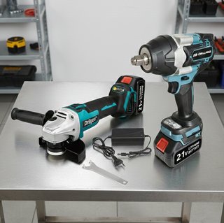 Pistola impacto y amoladora radial 21V