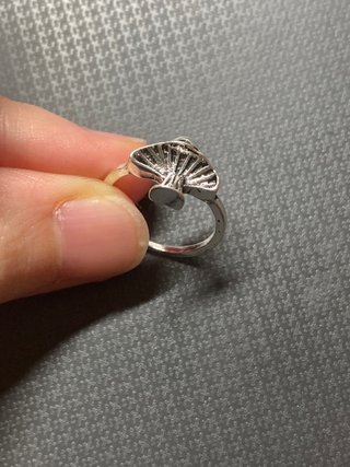 Anillo Hongo Acero Plata