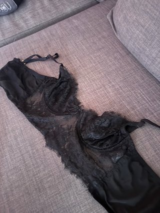 Sujetador Corsé H&M Encaje Negro 85B