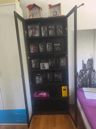 Billy/Oxberg Libreria con puertas de vidrio