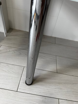 Mesa de cocina cristal y metal