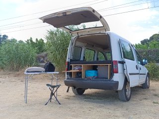 Cajón cama camper furgoneta