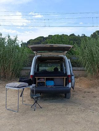 Cajón cama camper furgoneta