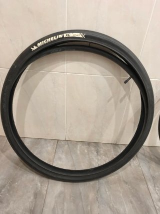2 Cubiertas Michelin XC + cámaras para rodillo 26"
