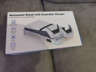 Soporte Horizontal PS5 con Cargador Dual