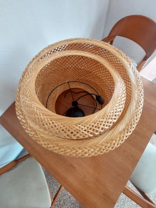 Lámpara de techo SINNERLIG bambú IKEA - 50cm