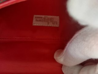 Cartera vintage roja charol