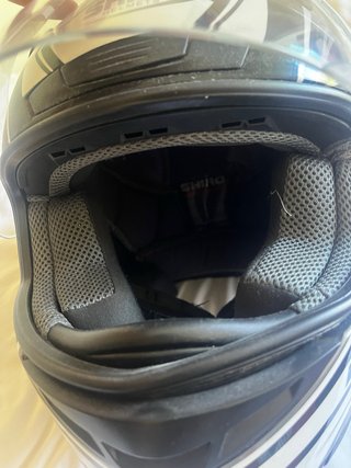 Casco Moto Shiro Negro y Blanco