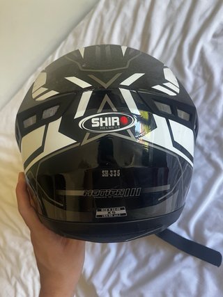 Casco Moto Shiro Negro y Blanco