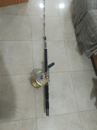Caña de pesca de brumeo con carrete