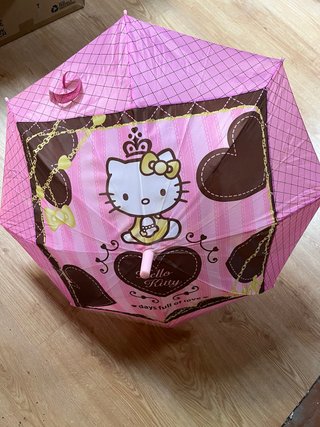 Paraguas Hello Kitty Rosa y Marrón