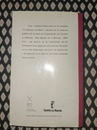 Libro , Don Quijote de la mancha. De Cervantes.