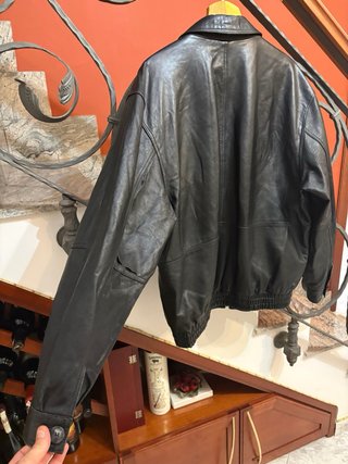 Giacca biker in vera pelle morbida vintage