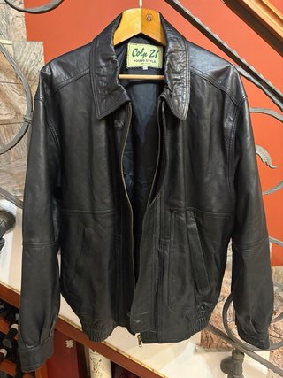 Giacca biker in vera pelle morbida vintage