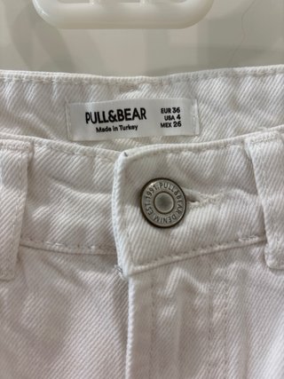 Pantalones vaqueros blancos Pull&Bear Talla S