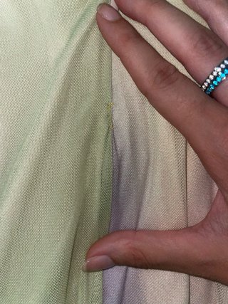 Abito lungo sfumato verde e viola