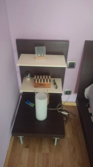 Cama 150x90 Madera y Tela