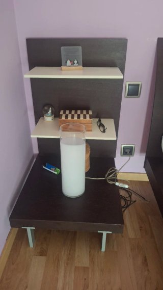 Cama 150x90 Madera y Tela