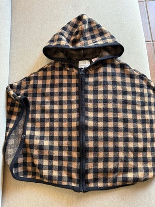 Poncho Zara Niña Cuadros