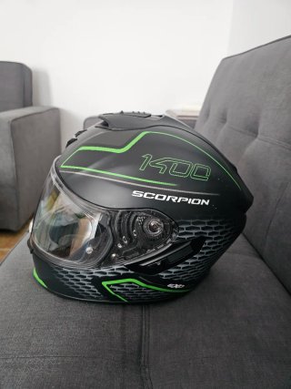 Casco Scorpion Negro y Verde