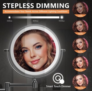 Espejo Maquillaje con Luz 20XAumento Auxmir