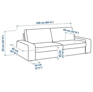 Sofá KIVIK IKEA 3 plazas Gunnared gris