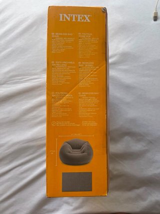 Sillón hinchable INTEX Beanless Bag Chair (Gris)