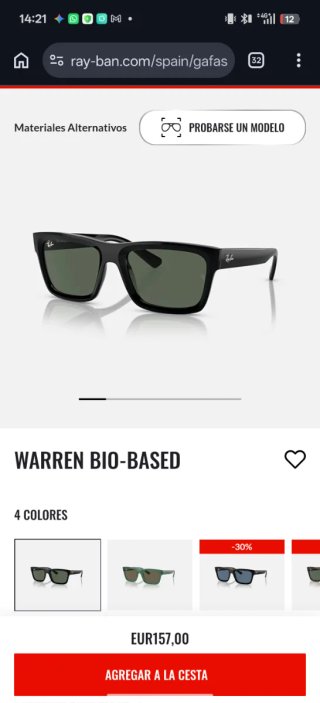 Gafas de Sol Ray-Ban Negras