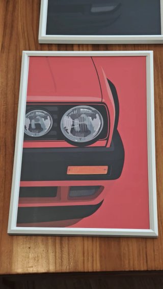 3 cuadros golf GTI mk2 colección poster