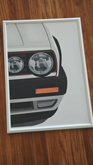 3 cuadros golf GTI mk2 colección poster