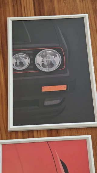3 cuadros golf GTI mk2 colección poster