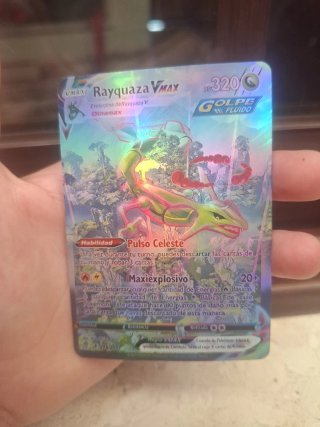 Carta Pokémon Rayquaza Vmax - Buen Estado