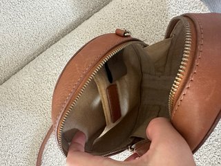 Bolso Gloria Ortiz piel y ratán redondo