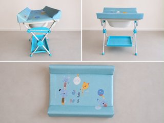 Bañera plegable para bebé azul